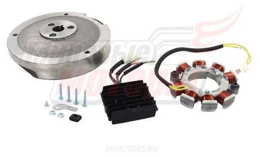 Изображение для Комплект электрооборудования для базовых двигателей 182F,188F,190F для установки катушки 11А (маховик, выпрямитель, катушка)