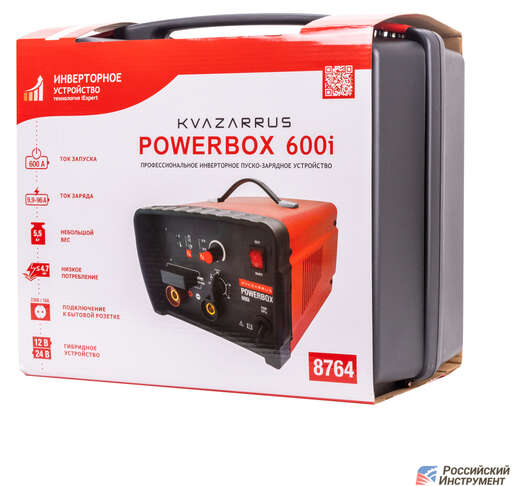 Изображение для Пуско-зарядное устройство Foxweld KVAZARRUS PowerBox 600I (таймер, пластиковый кейс)