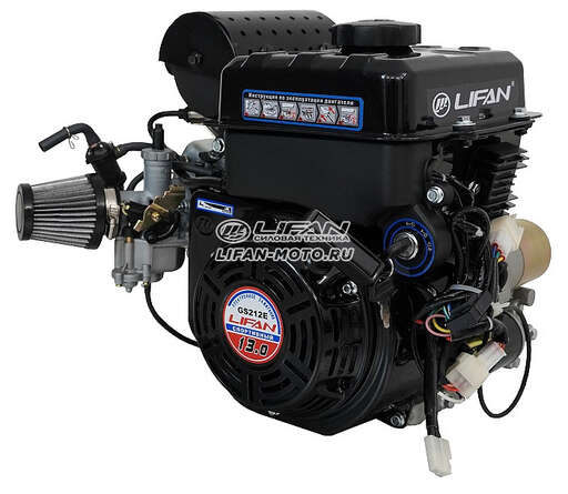 Изображение для Двигатель Lifan GS212E 7А (13 лс, Ø 20 мм, электростартер, катушка освещения 7А)