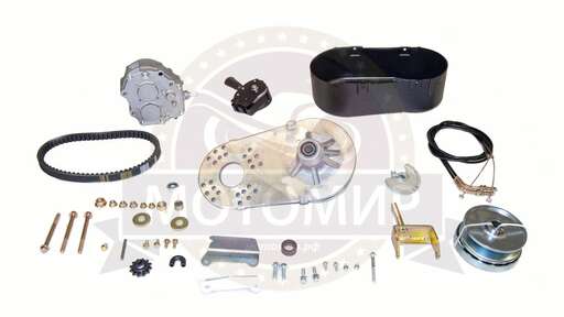 Изображение для Коробка реверса с редуктором TAV2 30 + вариатор (вал 19 мм, цепи 420 и #35, звезды 12 и 10, комплект)