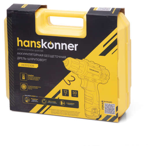 Изображение для Аккумуляторный шуруповерт Hanskonner HCD1230R