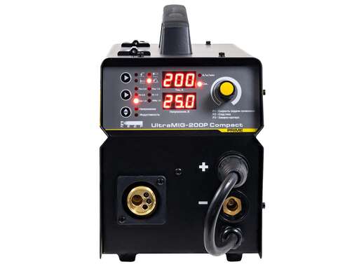 Изображение для Полуавтомат КЕДР UltraMIG-200P Compact (MMA/MIG-MAG/Lift TIG, импульсный, синергетик, алюминий)