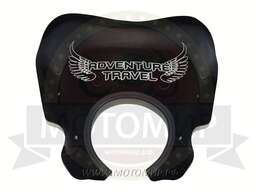 Изображение для Щиток ветровой (круг. фара) орг.стекло Adventure Travel (почти АЛЬФА СПОРТ) с/к  (Россия)