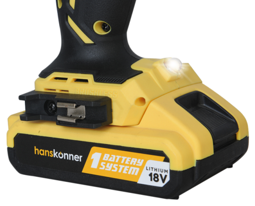 Изображение для Аккумуляторный шуруповерт Hanskonner HCD1865BLC Unibattery