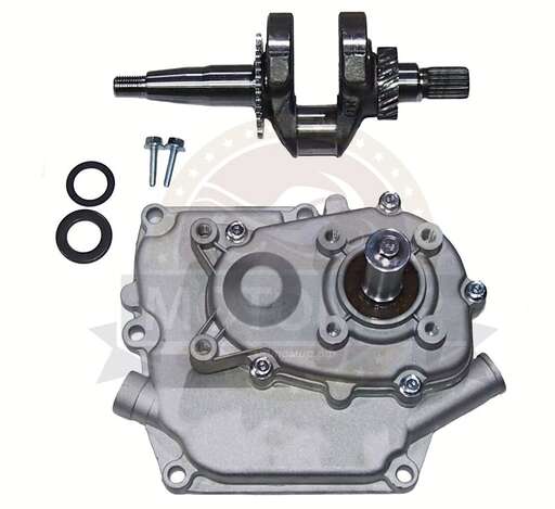 Изображение для Редуктор L (понижение в два раза, без сцепления) для двигателей 168F-2F,170F с коленвалом без выноса и малой звездой, вылет 20 мм