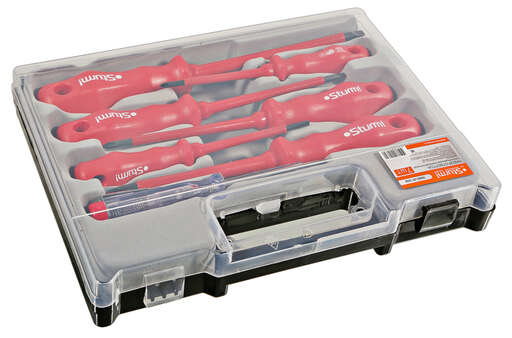 Изображение для Набор отверток диэлектрических 7 шт, пластиковый кейс, CrV Sturm!