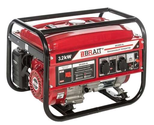 Изображение для Бензиновый генератор Brait BR-3800CU (E) (3.2 кВт, электростартер, медная обмотка)