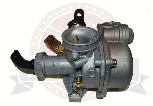 Изображение для Карбюратор PZ20 Альфа 110 см3 (с бензокраном) флажок под трос со стороны крана (справа) d20мм D32мм