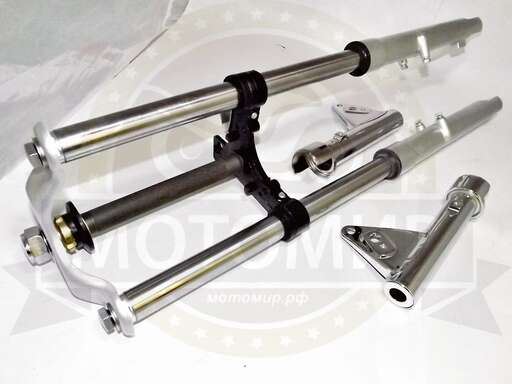 Изображение для Вилка телескопическая передняя  FLASH в сборе (перо 27 мм) ось 10мм (НАБОР)