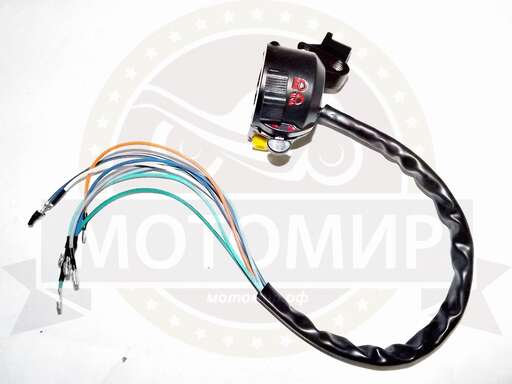 Изображение для Переключатель Альфа, левый (черный) с проводом (ВНИМАТЕЛЬНО)