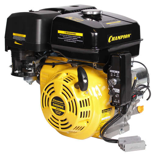Изображение для Двигатель с горизонтальным валом CHAMPION G420HKE (15 лс, 25 мм, электростартер, катушка 7А)