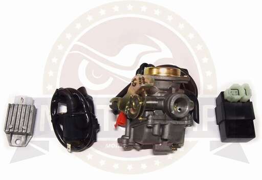 Изображение для Двигатель скутер четырехтактный GY6-80 (как короткий "), 70 см3, Jambo