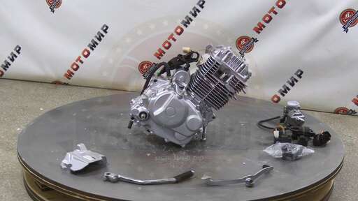 Изображение для Двигатель четырехтактный, 200 см3 169FML (CB200), одна труба (типа ZS165), верхний распредвал, электро и кикстартер, 4МКПП, без балансирного вала