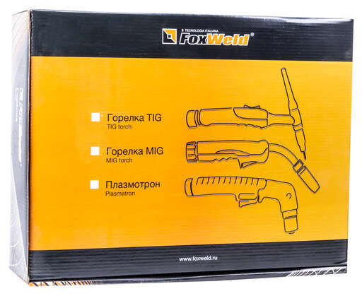 Изображение для FoxWeld Горелка UnoTIG-26 8м (разъем М16, с кнопкой, пр-во FoxWeld/КНР)