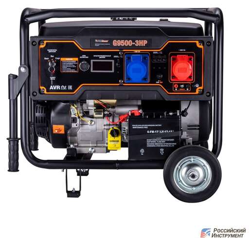 Изображение для Бензиновый генератор Foxweld EXPERT G9500-3 HP (8.0 кВт, электростартер)