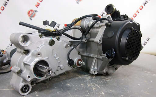 Изображение для Двигатель Dingo150 (STELS Капитан) 4х такт.150 см3 157QMJ (GY6-150) моноблок с редуктором в сборе.