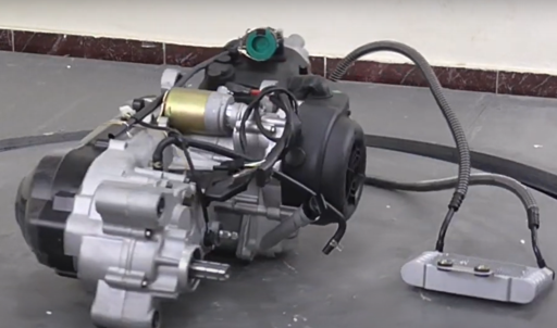 Изображение для Двигатель 161QMК (GY6-180) АТВ,четырехтактный, 180 см3,  в сборе масляное охлаждение, только электростартер, 6 крупных шлицов