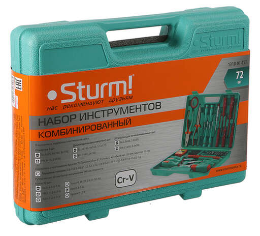 Изображение для Набор слесарного инструмента 72 предмета Sturm!