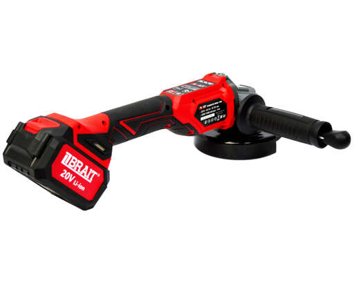 Изображение для МШУ аккумуляторная BRAIT BCAG20/125-4PUBL-1 PRO (125мм, 20Вт, 2500-11500об/мин, плавный пуск, бесщёточный двигатель)