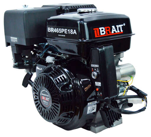 Изображение для Двигатель бензиновый Brait  BR465PE18A (18.5 лс, электростартер, катушка 18А, 25 мм)