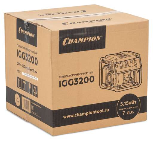 Изображение для Инверторный генератор CHAMPION IGG3200 (3.5 кВт)