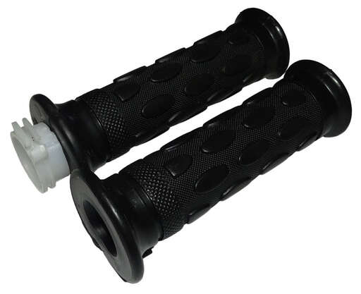 Изображение для Ручка руля правая (газа) TRICKLER в сборе (с резинкой) + ручка левая (резиновая) (45050016+45060016)