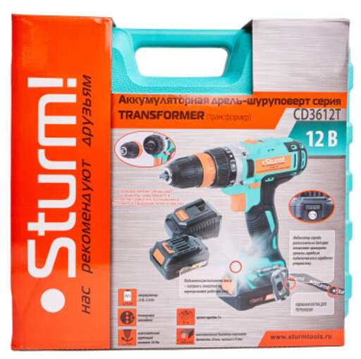 Изображение для Аккумуляторный шуруповерт Sturm! CD3612T