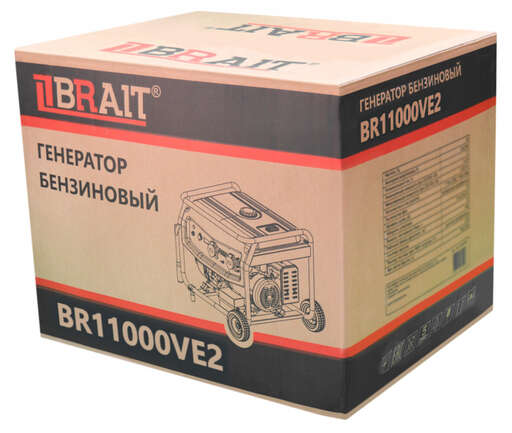 Изображение для Генератор бензиновый Brait BR11000VE2 (максимальная мощность при 380В-8.5 кВт, максимальная мощность при 220В — 7,65 кВт)