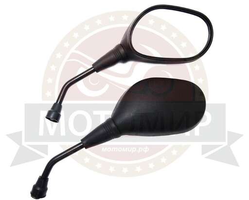 Изображение для Зеркала (026) d8 пласт. (бобовидные, черные)  VEKTOR (НАБОР)