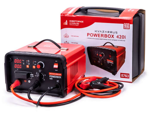 Изображение для Пуско-зарядное устройство Foxweld KVAZARRUS PowerBox 420I (таймер, пластиковый кейс)