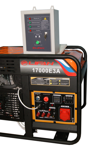Изображение для Генератор бензиновый Lifan 17000E3А+АВР (17 кВт, 380В, электростартер, автозапуск)