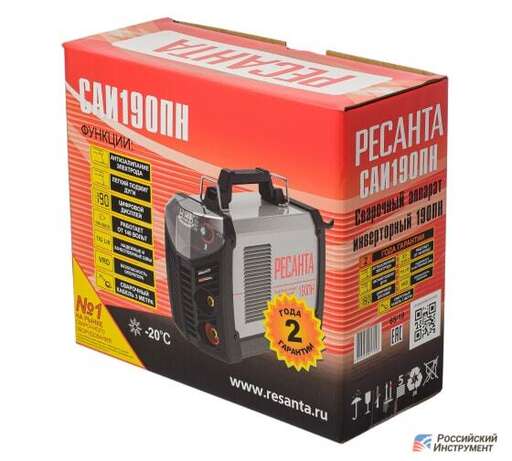 Изображение для Сварочный инверторный аппарат Ресанта САИ 190ПН 