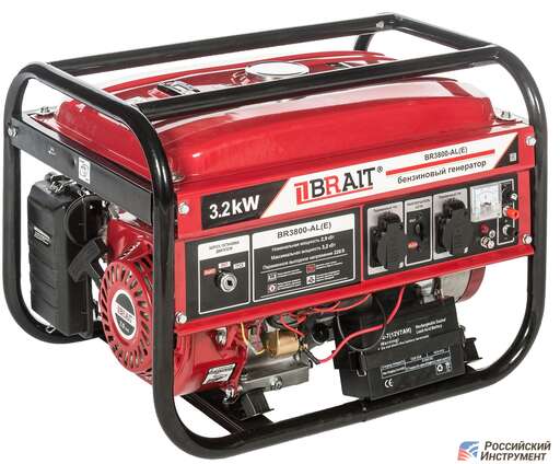 Изображение для Бензиновый генератор Brait BR-3800AL(E) (3.2 кВт, электростартер) 