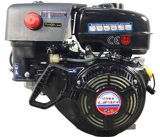 Изображение для Двигатель Lifan 177FB-H (9 лс, 25.4 мм, шестеренчатый редуктор 1:6)