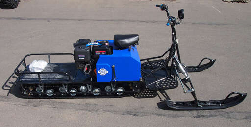 Изображение для Мотобуксировщик Лидер-3-4Т-20АП LONG с лыжным рычажным модулем (Lifan 20 лс, реверс, электростартер, фара)