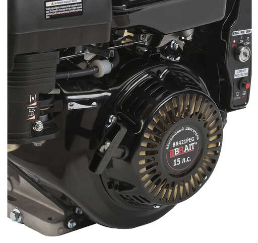 Изображение для Двигатель бензиновый Brait BR421PEG (15 лс, электростартер, вал шлицевой 25 мм)