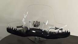 Изображение для Щиток ветровой квадроцикла BRAVE WARRIOR с шелкографией (жесткое стекло) с/к (Россия)