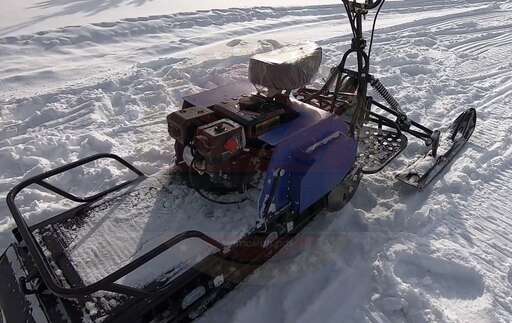 Изображение для Мотобуксировщик компактный Лидер-Сигма-2 (Lifan 8 лс, фара, рычажный лыжный модуль)