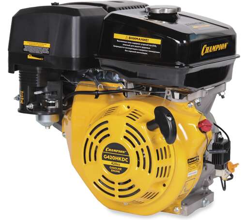 Изображение для Двигатель с горизонтальным валом CHAMPION G420HKDC (15 лс, катушка 5А, 25 мм)