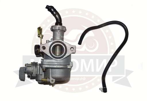 Изображение для Карбюратор PZ20 Альфа 110 см3 (с бензокраном) флажок под трос со стороны крана (справа) d20мм D32мм