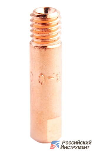 Изображение для Сварочный наконечник Start E-Cu M6 Ø1.0 прямой (стальная/порошковая/нержавеющая проволока, упаковка 20 шт)