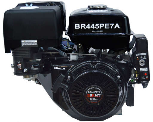 Изображение для Двигатель бензиновый Brait BR445PE7A (17 лс, электростартер, катушка 7А, 25 мм)