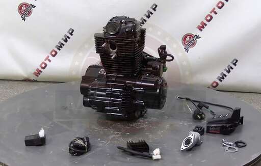 Изображение для Двигатель четырехтактный, 250 см3 169FMM (CBB250), балансирный вал, нет карбюратора,лапки КПП,кикстартера