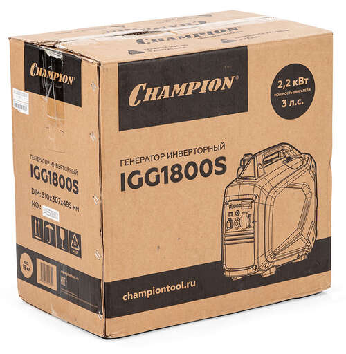 Изображение для Бензиновый генератор CHAMPION IGG1800S (2 кВт)