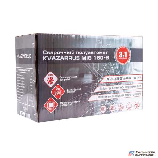 Изображение для Сварочный полуавтомат Foxweld KVAZARRUS MIG 180-S (синергетическое управление, MMA/MIG-MAG/TIG LIFT)