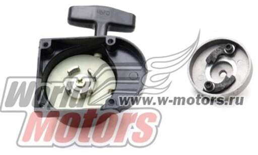 Изображение для Стартер ручной F50,F80,NR50,NR80,T100,72(8P) (пластик. шкив, металл.зацепы) ЧЁРНЫЙ