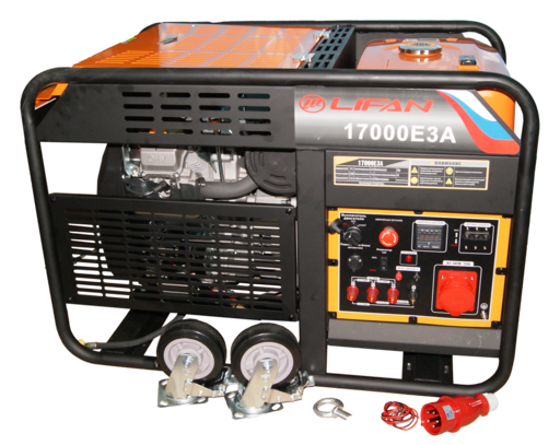 Изображение для Генератор бензиновый Lifan 17000E3А (17 кВт, 380В, электростартер, возможность автозапуска)
