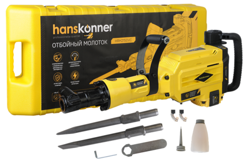 Изображение для Молоток отбойный электрический Hanskonner HRH2150VC (2.1 кВт, 1500 уд/мин, от сети)
