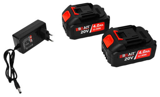 Изображение для Триммер аккумуляторный Brait BCBC40-4NMBL-1 (850Вт; 42В; 4Ач; велоруль,8000об/мин; диаметр реж. лески 2-2,4мм; в комп:2АКБx21В,З/У)